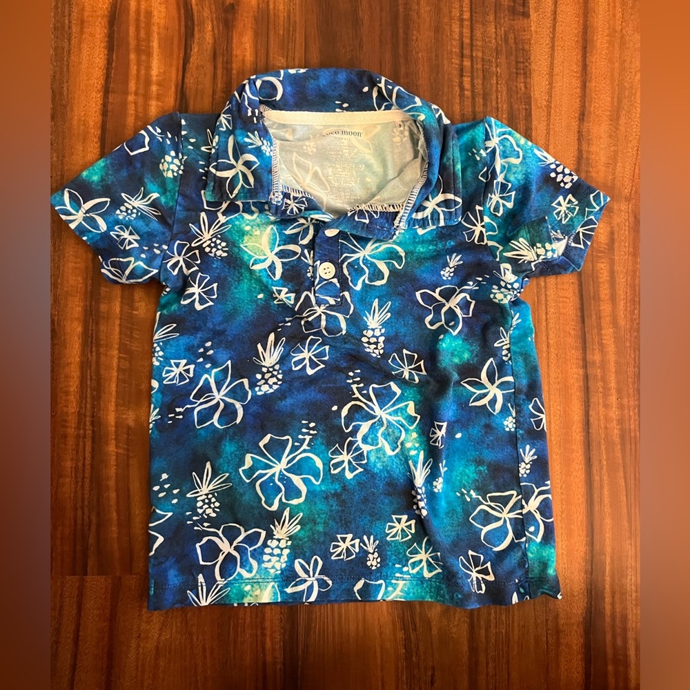 EUC Cocomoon Hawaii Toddler Boy Polo 3T